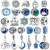 Pandora Blue Clip Bead Galaxy Starry Sky Series