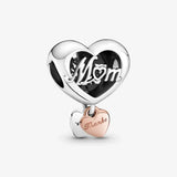 Pandora Love You Mom Double Heart