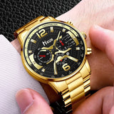 Luxury Gold Stainless Wristwatch