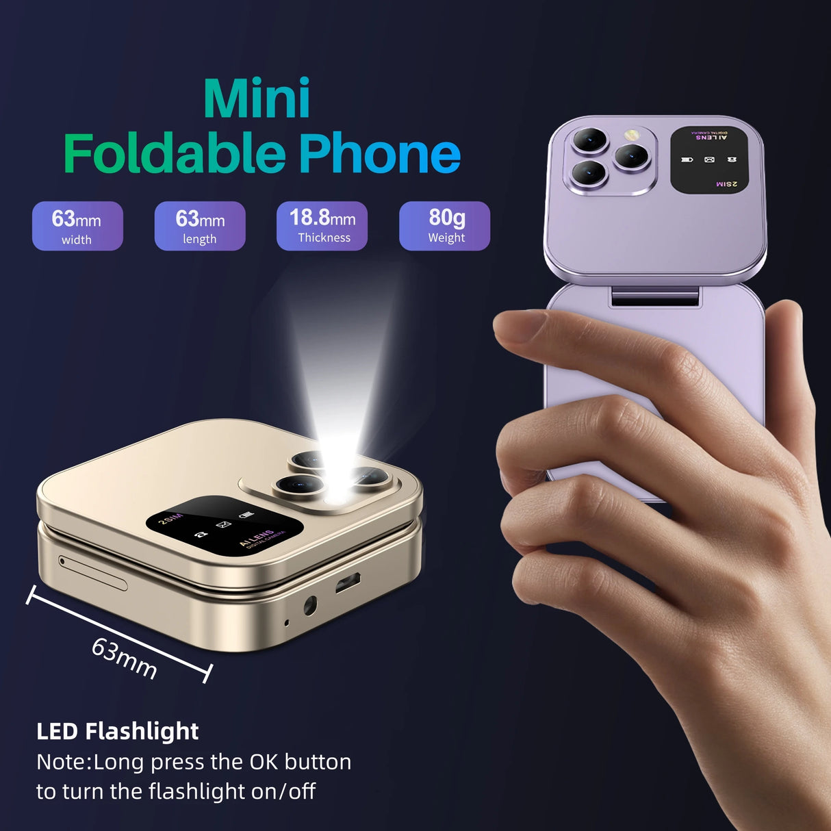 New Mini Flip Mobile Phone