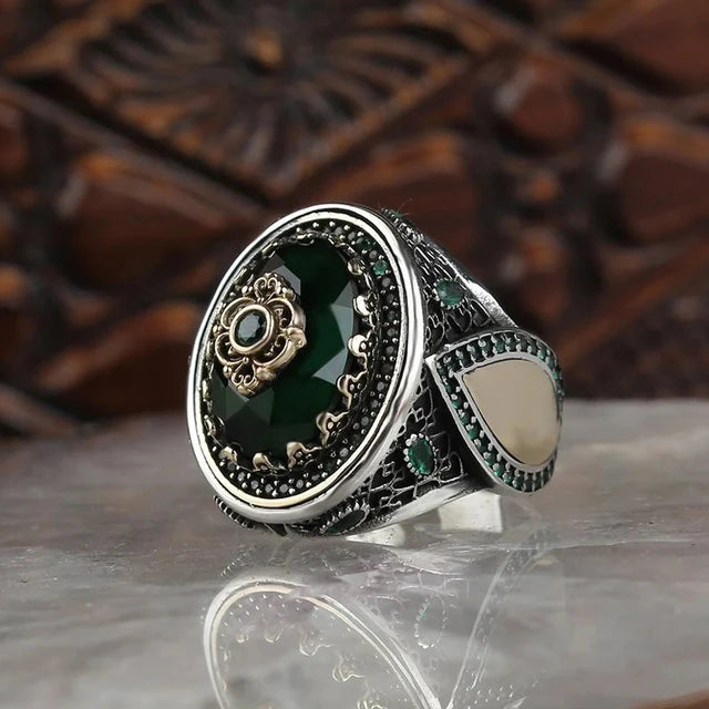 Designer Retro Handmade Turkish Signet Ring