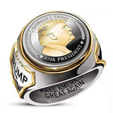 USA President Trump Ring - 925 Silver