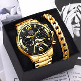 Luxury Gold Stainless Wristwatch