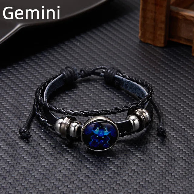 Constellation Zodiac Sign Charm Luminous Bracelet