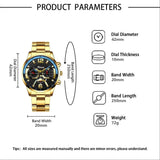 Luxury Gold Stainless Wristwatch