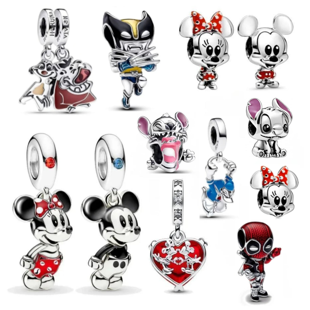 Pandora Disney Mickey Minnie Stitch Beads